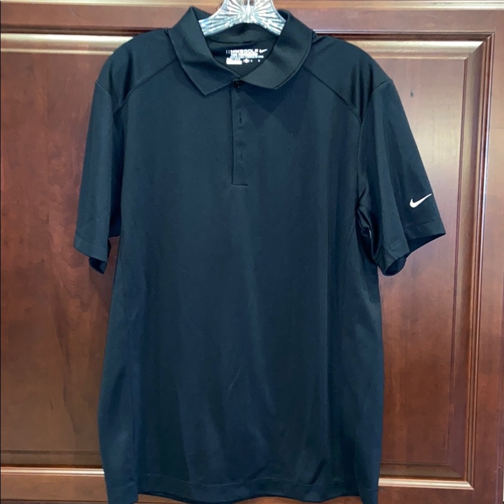 Men's black Nike golf shirt